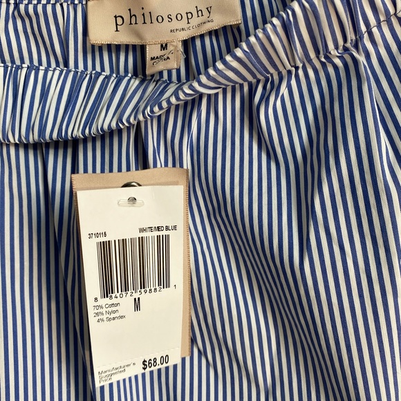 Philosophy Striped Blouse Medium - Picture 5 of 6